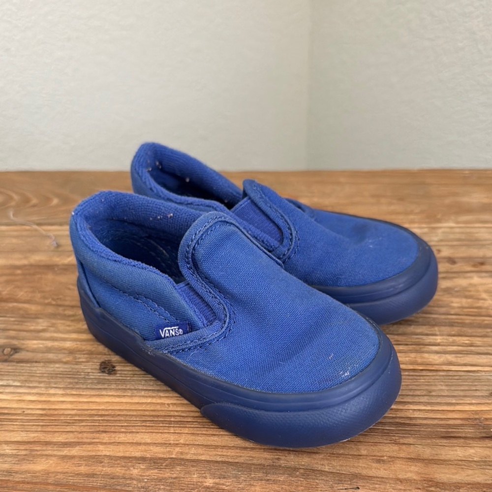 Toddler Vans Blue Sneakers Casual Slip-On